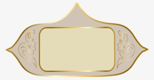 Cream And Gold Luxury Label Template Png Clipart Image - Platter
