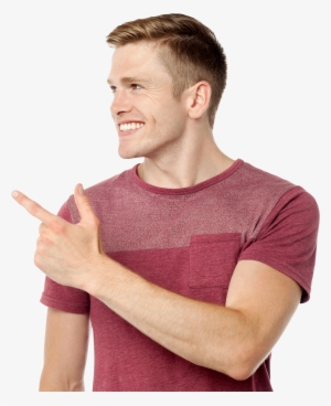 People Pointing Up Png For Kids - Guy Pointing