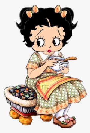 Clip Transparent Betty Boop Holding Lamb - Love You Betty Boop