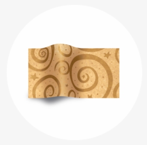 Precious Metals - Gold Swirls On Kraft Stock Design Tissue Paper (a)