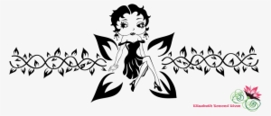 Betty Boop And Butterfly Tattoo Design - Betty Boop Tribal Tattoo