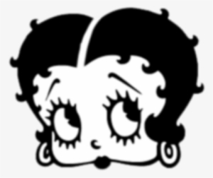 Betty Boop Face - Betty Boop Face Black And White