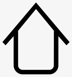 Up Arrow With House Shape Outlined Symbol Comments - Simbolo Casa