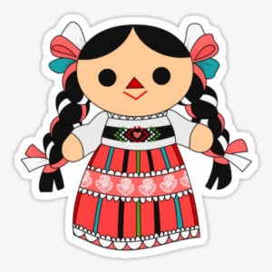 Mexican People Png Jpg Free Library - Mexican Doll Coloring Page