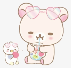 Rilakkuma Korilakkuma Bear Sweet Heart Drink Pink - Rilakkuma