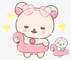 Korilakkuma Cute Kawaii Rilakkuma Vacation Heartglasses - Rilakkuma