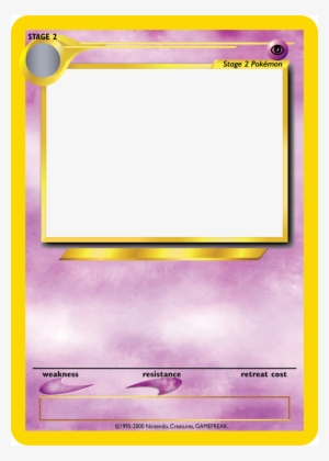 Pokemon Card Template Png - Blank Top Trumps Template