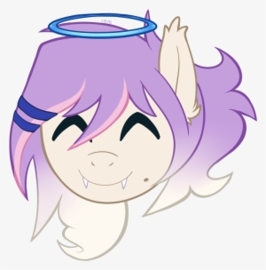 Higgly-chan, Bat Pony, Bat Pony Oc, Cute, Emoji, Halo, - Cartoon
