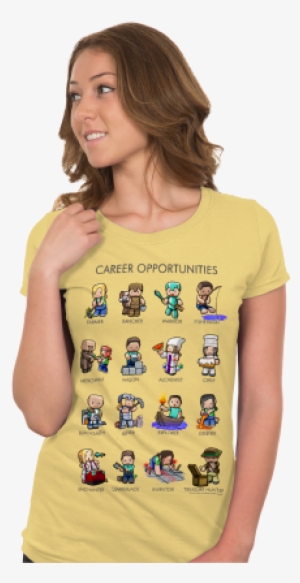 Career Opportunities Tee - Minecraft Career Opportunities Men Yellow T-shirt (xxl)