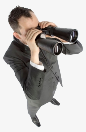 Someone Who Is - Man Looking Through Binoculars Png