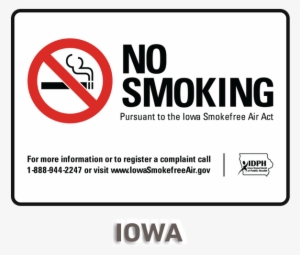 Iowa No Smoking Sign - No Smoking In Room
