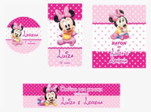 Mariana Kit Personalizado Minnie Rosa Baby Bella - Disney Minnie (first Birthday) Luncheon Napkin