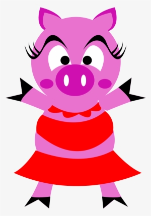 Clipart - Madame Pig - Make Me Squeal Sexy Pink Girl Pig 1 25 Magnet Funny