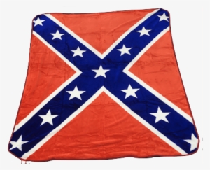 Confederate Flag Faux Fur Luxury Blanket - Bloody Banner Confederate Flag
