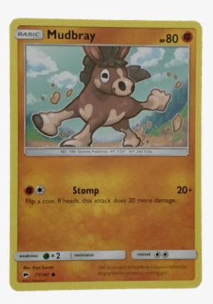 1-mudbray - Carte Pokémon 77/147 Tiboudet 80 Pv