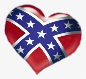 Heart Confederate Love Rebel Flag - Louisiana State Flag
