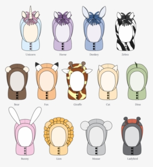 Twig Tale Wild Things Hooded Scarf Animal Option Views - Wild Things