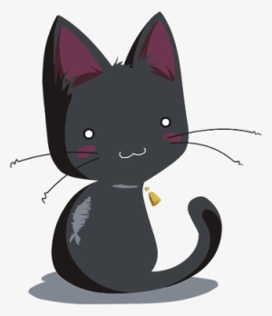 Kawaii Cat ^ - Kawaii Black Cat Cartoon