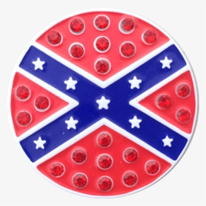 Rebel Flag Ball Marker & Hat Clip With Crystals - Southern Nation: The New Rise