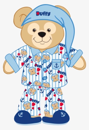 Pencil And In Color - Teddy In Pajamas Clipart