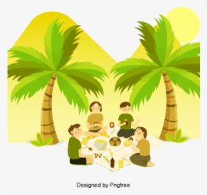 Cartoon Simple Family Travel Design, Cartoon, Hand-painted, - Portable Network Graphics