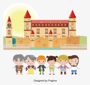 Simple Hand-painted Family Portrait Design, Simple, - Drawing