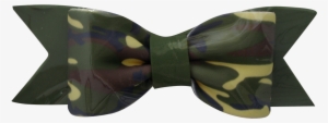 Gumpaste Bows- Large Green Camo Print - Paisley