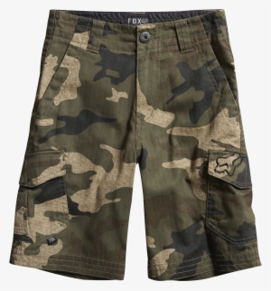Banner Transparent Stock Fox Boys Slambozo Cargo Short - Fox Slambozo Camo Cargo Youth Short Zelená 24