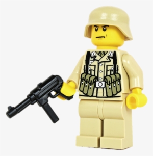 Ww2 German Soldier With Mp40 - Lego German Soldier Transparent