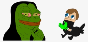 Emperor Pepe And Luke Dickbutt - Cartoon