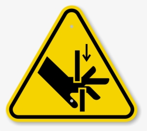 Iso Hand Crush, Moving Parts Symbol Warning Sign - Warning Sign Hand Crush
