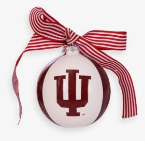 Image For Iu Candy Stripe Ornament - Indiana University Christmas Ornaments