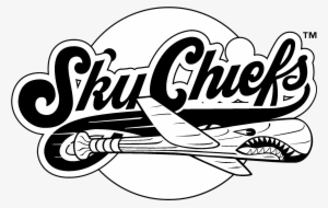 Syracuse Skychiefs Logo Black And White - Calligraphy