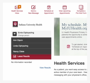 The Drop-down Box, Found Above The Lab Results On The - Indiana University Health