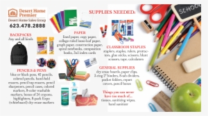 Desert Home Premier's Back To School Supply Drive - Office Supplies