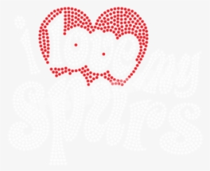 San Antonio Spurs I Love Rhinestone Iron