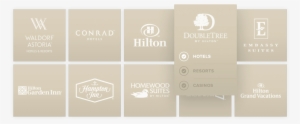 Logos For All Of The Different Hotel Brands - Printed Bag Tag - Business Card Insert - Spot Color