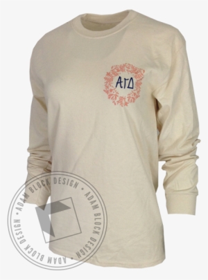 Alpha Gamma Delta Floral Longsleeve - Crew Neck Sweatshirt Sorority