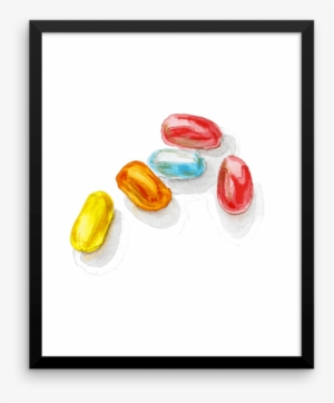 Home Shop Art Jelly Beans Framed Poster - Tutti Frutti