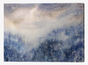 Abstract Texture Snowy Blizzard Winter Watercolor Painted - Watercolor Painting