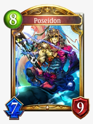 Unevolved Poseidon Evolved Poseidon - Lucifer Shadowverse