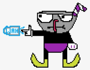 Waluigi, In The Style Of Cuphead - Waluigi Pixel Art