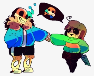 Banner Library Stock N We Both Agree By Afroclown On - Cute Sans And Chara