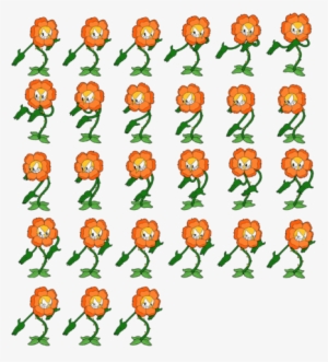 Flower Sprite Png Image Sheet Cuphead Roleplay Picture - Flower Sprite Sheet