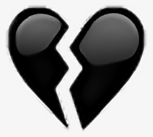 Heart Blackheart Black Tumblr Stuff Brokenheart Broken - Broken Black Heart Png
