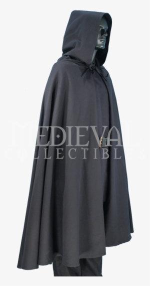 Medieval Hooded Cape - Black Cape And Hood