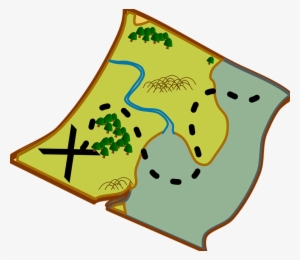 How To Draw A Treasure Map, Pirates Map - Clip Art