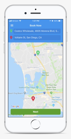 Enter Addresses - Map