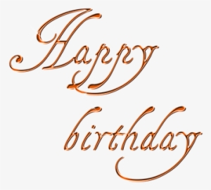 Happy Birthday Lettering Font Gold Greetin - Happy Birthday Png Text Effects