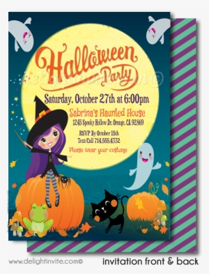 Child Friendly Halloween Birthday Invitations Harrison - Birthday